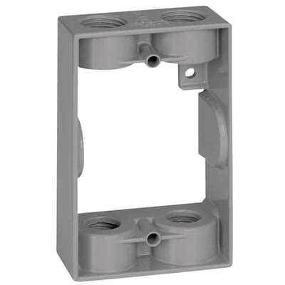 metal 2-4 electrical box extender|exterior electrical outlet box extender.